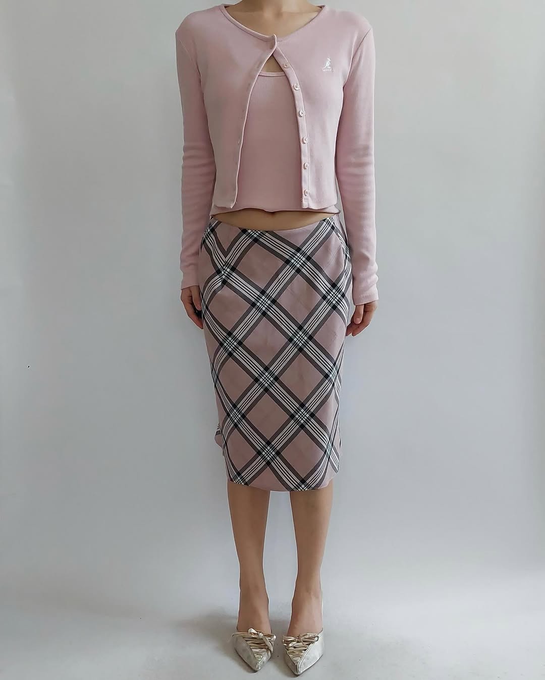 Pink cardigan and tank set by Kangol